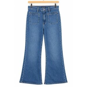 J.Crew Re-Imagined 96 Flare Jeans Medium Wash Patch Pocket 30 RE-96-IDG 78140